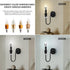 1-Light Black Wall Sconce, Farmhouse Vintage Candle Sconces Wall Light Fixtures for Living Room, Crystal Industrial