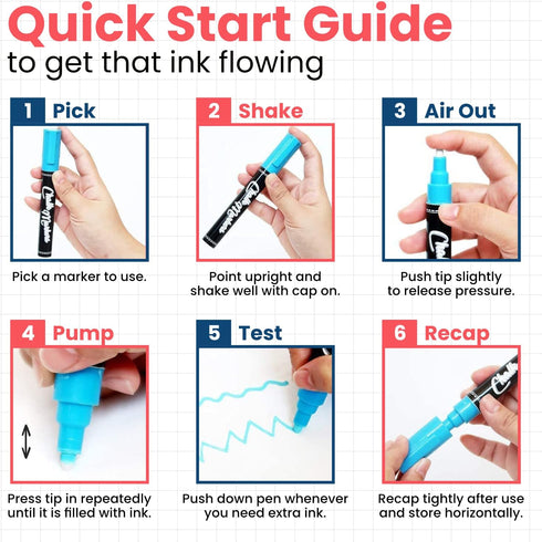 Extra Fine Tip Liquid Chalk Markers, 10 Pack, Dry Erase Marker Pens for Blackboard & Windows