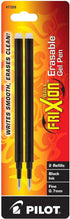 PILOT FriXion Gel Ink Refills for Erasable Pens, Fine Point, Black Ink, 2-Pack