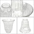 Set 4, Hammered HonoDing Ceiling Lamp Replacement Shade of Glass Bell Ceiling Fan Light Covers, Clear Glass Lamp Shade