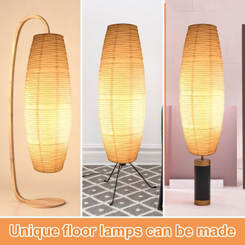 43.3" Didiseaon Paper Lamp Shade - Minimalist Floor Stand Lamp Shade - Replacement Chinese Paper Light Cover