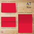 A7 (5" 7") 25 SETS Blank Red x Cards with Envelopes Great for Customized and Personalized Holiday, Christmas, Xmas