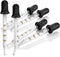 Eye Dropper - 6-Pack Calibrated Glass Medicine Droppers with Bent & Straight Tip for Essential Oils, 1mL Capacity