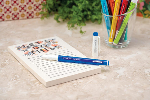 Pilot FriXion Fineliner Erasable Marker Pens, Fine Point 0.7 mm, Pack of 12, Blue