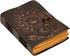 Galaxy with Eye Vintage Leather Journal - Antique Handmade Deckle Edge Paper, Printed Leather Journal for Men & Women