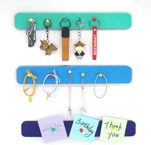 Omitfu 6Pcs 0.5 Inch 13 Inch 35 (3 Felt Bulletin Board Bar Strip Thick Self-Adhesive Pin Board Bar in Length