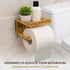 Synthetic Rattan Toilet Paper Holder with Shelf Fits Mega Rolls, Boho Bathroom Decor Roll Holder for RV, Washroom