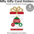 Set 8 Big Dot of Happiness Ornaments - Holiday and Christmas Party Money and Gift Card Sleeves - Nifty Gifty Card