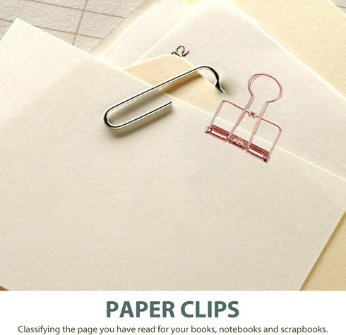 Zerodeko 10Pcs Metal Binder Clips, Medium Paper Clips for Document Organizing, File Clamps for Office School Supplies,