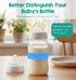 FRCTLNKG 8 Pcs Bottle Labels Daycare Reusable, Silicone Name Bands for Water Bottles for Daycare Reusable Anti-Slip