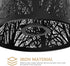 E27 Lurrose Metal Forest LampShade Metal Lamp Shades Modern Drum Lampshades Barrel Lamp Cover Tree Shadow Lampshade