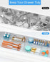 Asnews Set 60, 4-Size Clear Drawer Organizers of Vanity Organizer Trays, Stackable Bathroom & Desk Drawer Organizer