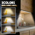 NBBUFF 6pcs Dimmable 3Color (3000K/4500K/6000K), 11.81" LED Motion Sensor Cabinet Lights, USB Rechargeable, Modes Night