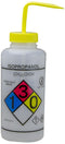 SP Bel-Art GHS Labeled Isopropanol Wash Bottles, 1000ml (32oz), Polyethylene with Yellow Cap, Pack of 2