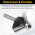 4pcs 45 Set 1/4 Inch 5/8" 3/4" 7/8" 1" HARFINGTON Degree Chamfer Router Bit Shank Cutting Edge Carbide Tip with Bearing