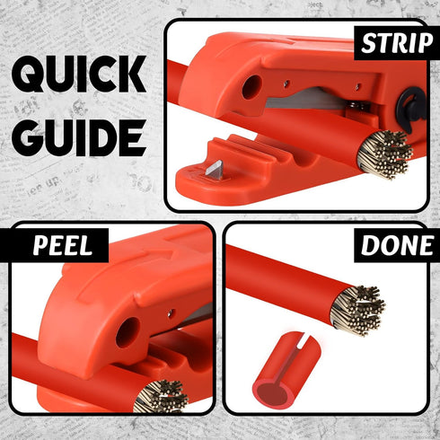 2 Pcs LCP-240 Wire Stripper with 10 Blades Cutter, Cable Stripper for AWG 12 to 4/0 Cables