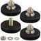 MUTUACTOR 4Pack Strong Neodymium Rubber Coated Magnets with M6 Threaded Studs,24lbs Anti-Slip