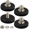 MUTUACTOR 4Pack Strong Neodymium Rubber Coated Magnets with M6 Threaded Studs,24lbs Anti-Slip