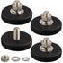 MUTUACTOR 4Pack Strong Neodymium Rubber Coated Magnets with M6 Threaded Studs,24lbs Anti-Slip