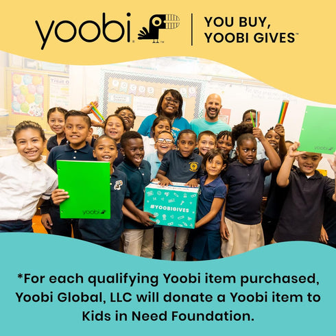 Yoobi 1 Inch Binder Set, 3-Ring Binders with 2 Pockets, Holds up to 220 Sheets, 4 Pack, Palm Leaves