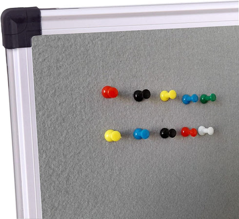 XBoard Grey Fabric Bulletin Board 36 x 24 inch, Wall Mounted Fabric Message Notice Board with Silver Aluminum Frame.