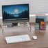 Richboom Acrylic Tilted Computer Keyboard Holder for Easy Ergonomic Typing, Keyboard Stand for Office Desk, Home