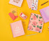 ban.do Mini Spiral Notebook, 9" x 7", 160 Lined Pages with Pockets, I Am Very Busy