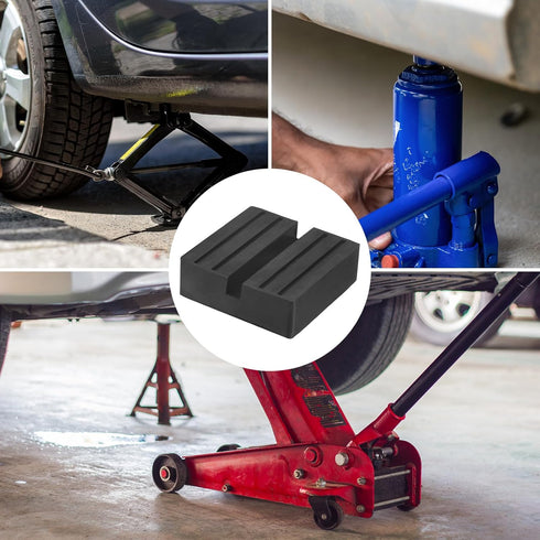 4-Pack 3 Inch Pinch M METERXITY Floor Jack Rubber Pad, Universal Rail Weld Stand Jack Square Pad Adapter for Change