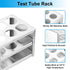 PATIKIL 6 Holes Test Tube Rack, 30mm Round Hole 304 Stainless Steel Holder for 50ml Test Tubes