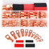 Copper Wire Lugs Terminal Connectors - 64Pcs Battery Cable Lugs Ends and 66Pcs Heat Shrink Tubing for AWG12 10 8 6 4 2