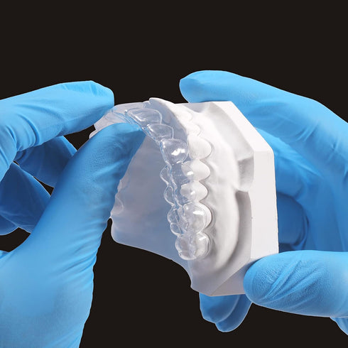 Annhua Dental Splint Material 20Pcs Soft Dental Lab Splint, 1.0MM Tough Thermoforming Plastic Sheets, Dental Splint Thermoforming for Vacuum Forming Machine - Square|5" x 5"