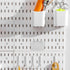 6pcs Hemobllo Peg Board Storage Bins with Hooks Square Shape Thickened Plastic Pegboard Organizer Containers for Garage