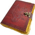 AzureGreen DOUBLE DRAGON Blank Page Book, Handcrafted Leather Unlined Journal, 5 x 7 Vintage Brown