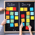 Crtiin 24 Pack Dry Erase Sticky Notes, Colorful 3 x 3 Inch, Reusable Whiteboard Stickers with 2 Markers
