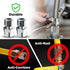 Gas Connector Kit, 48 inch Yellow Coated Stainless Steel, 5/8 OD Flexible Hose