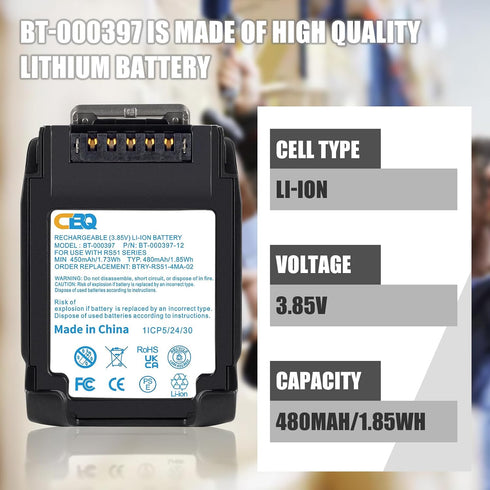 CBQ RS5100 RS51 RS61 RS6100 RS5100 RSBT5 RS61B0 RS61C0 RS51B0 RS51C0 2D PN:BT-000397 BT-000398 BTRY-RS51-4MA01