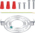 Eldraqth 125mm /4.9 Inches Light Fixture Mounting Bracket, Round Light Crossbar with Screws