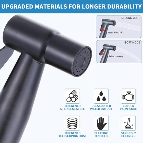 Peisaluo Handheld Toilet Bidet Sprayer for Toilet, Muslim Shower Bidet Toilet Hose Sprayer Kit, Jet Spray Bidet