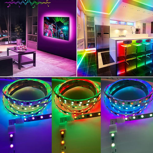 3 Pin LED Strip Connector Kit, Includes Corner Connector, T Shape Connector, and Jumper for 10mm 3Pin LED Strip