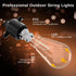 48FT, 15 Bulbs Warmlight East Oak Outdoor String Lights LED Patio String Lights Waterproof with Shatterproof Vintage