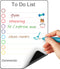 Dry Erase Magnetic To Do List for Fridge, 5.5x8 Small Daily Planner, Magnet White Board, Lined