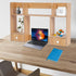 lxrnqcey 2-Tier 80cm Desktop Shelf, High-Capacity Desk Hutch Organizer, Multipurpose Wood Desktop Bookshelf Storage