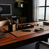 Walnut Desk Accessories Tray for Home Office, Wood Valet Tray for Men, Desktop Organizer Drawer for Airpod, Keys