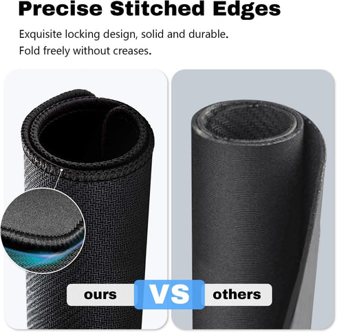 Generic Mouse Pad, Work Precision Mat, Gaming Pad, with Anti-Fray Stitching, Stitched Edges, Spill-Resistant Surface