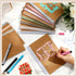 Harloon 24 Pcs A5 Composition Notebook Journals | 8 x 5.75 in College Ruled Kraft Notebooks with Rainbow Spines