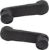 TRQ Driver & Passenger Side Window Crank Handle Set, Black Compatible with 86-08 Ford, 86-94 Mercury