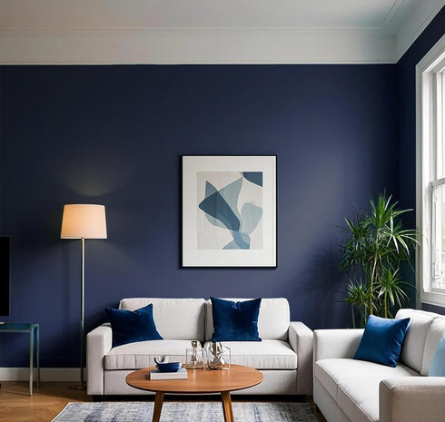 Countertop 17.7" 393.7" Yasinet Peel and Stick Wallpaper Blue Wallpaper Blue Contact Paper Navy Waterproof Self