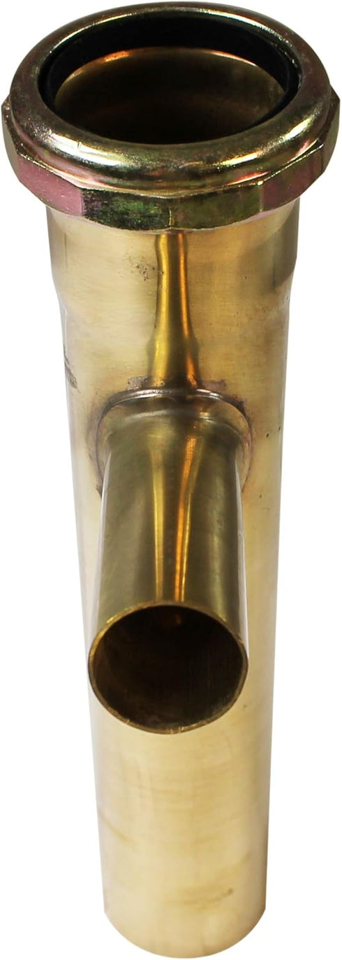 Westbrass Slip-Joint Wye with 7/8 in. Branch Unfinished Brass 1-1/2 x 1-1/2 in by Westbrass