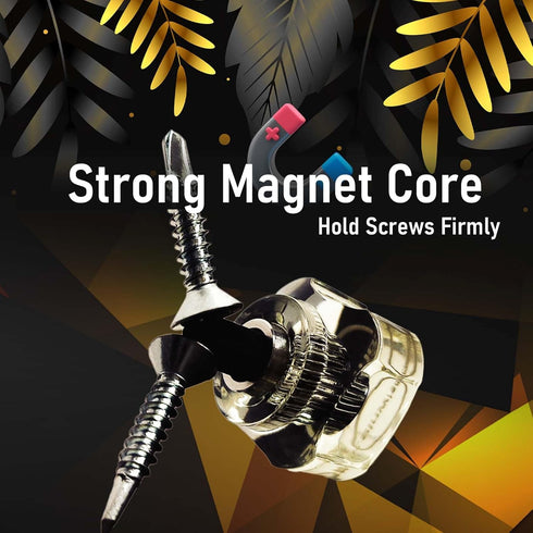 2in1 Short Stubby Mini Screwdriver for Tight Spots, Double-headed High Hardness S2 Steel Bits, Cellulose Acetate Handle