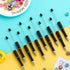 Crtiin 50 Pieces Plastic Beadable Pen Bulk with Black Ink Bead Ballpoint Pen Shaft and 50 Refills for DIY Gift Supplies